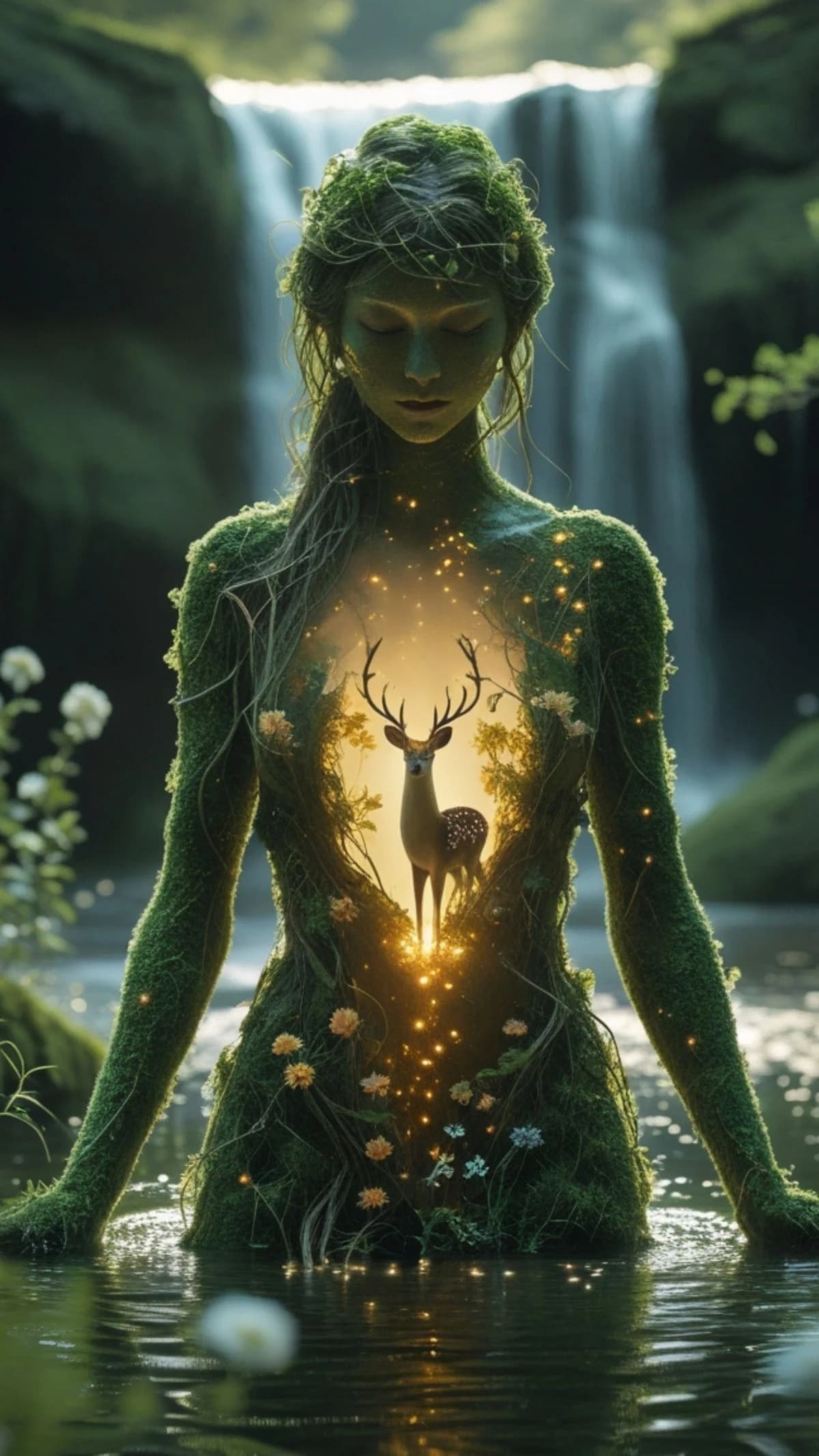 Illustration symbolique — reconnexion à soi, nature intérieure et présence apaisée